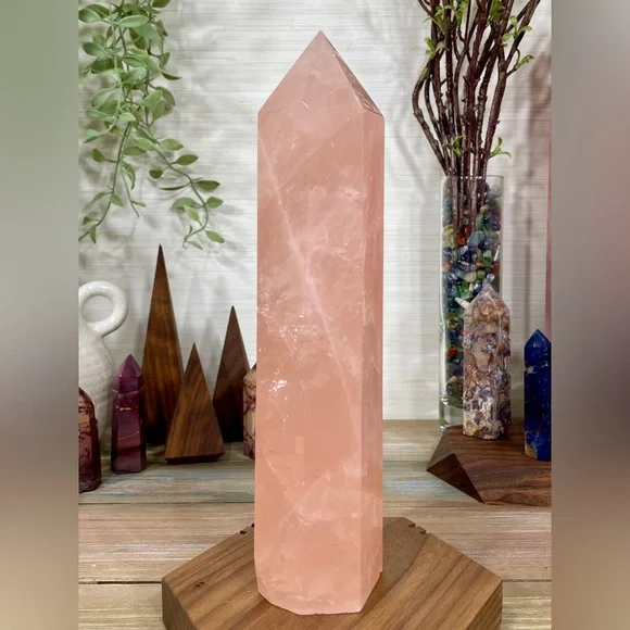 2268 Large Rose Quartz Crystal Tower